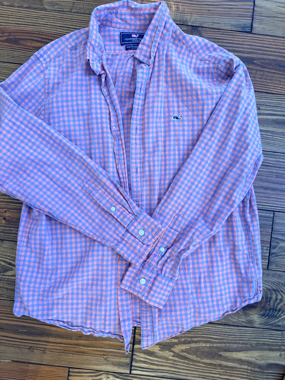 Vineyard Vines Pink and Blue Check Button-Down Shirt